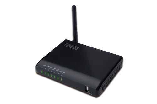 DIGITUS 4-Port USB 2.0 Wireless Multifunction Network Server