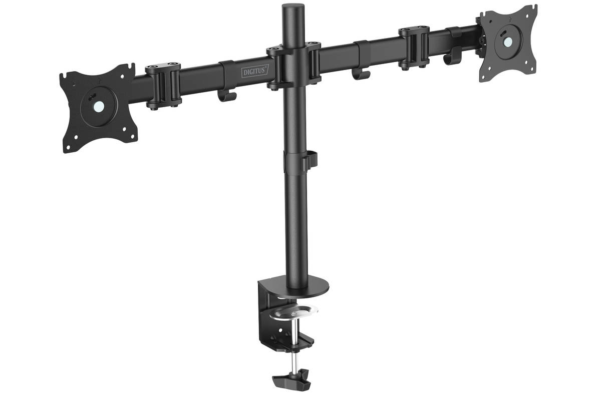 Universal Dual Monitor Stand with clamp mounting